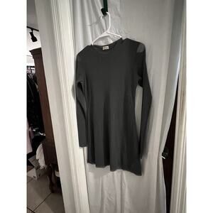 Petit Pois By Viviana G Gray Mesh Mini Dress Sz S Raw Edges Avant Garde